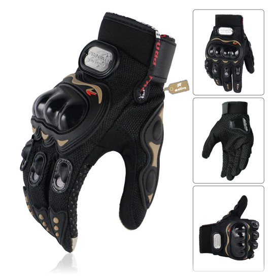 Probiker Motor - Bisiklet Eldiven Siyah Standart Elastik Kumaş