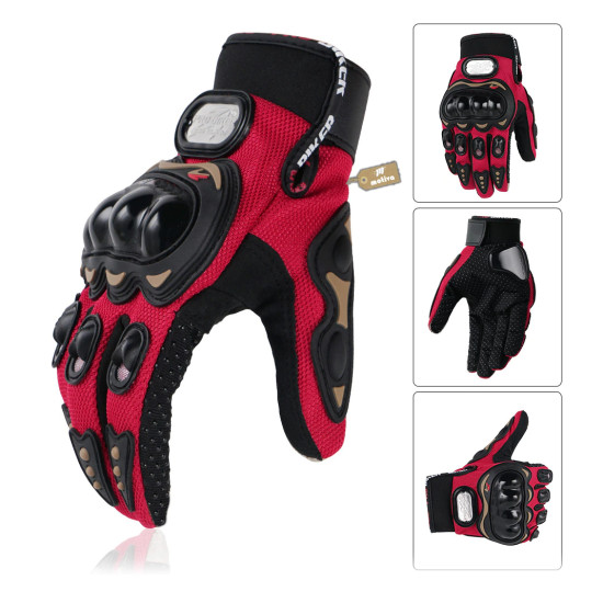 Probiker Motor - Bisiklet Eldiven Kırmızı Standart Elastik Kumaş